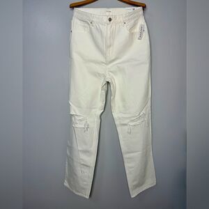 NEW Pac Sun Women’s White Boyfriend Jeans | 31
